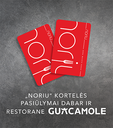 „Noriu" nuolaidų kortelė „Guacamole" restoranuose